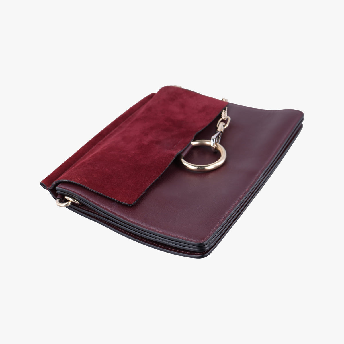 Vintage Chloe FAYE Burgundy Suede × leather  shoulderbag | stylenewstar