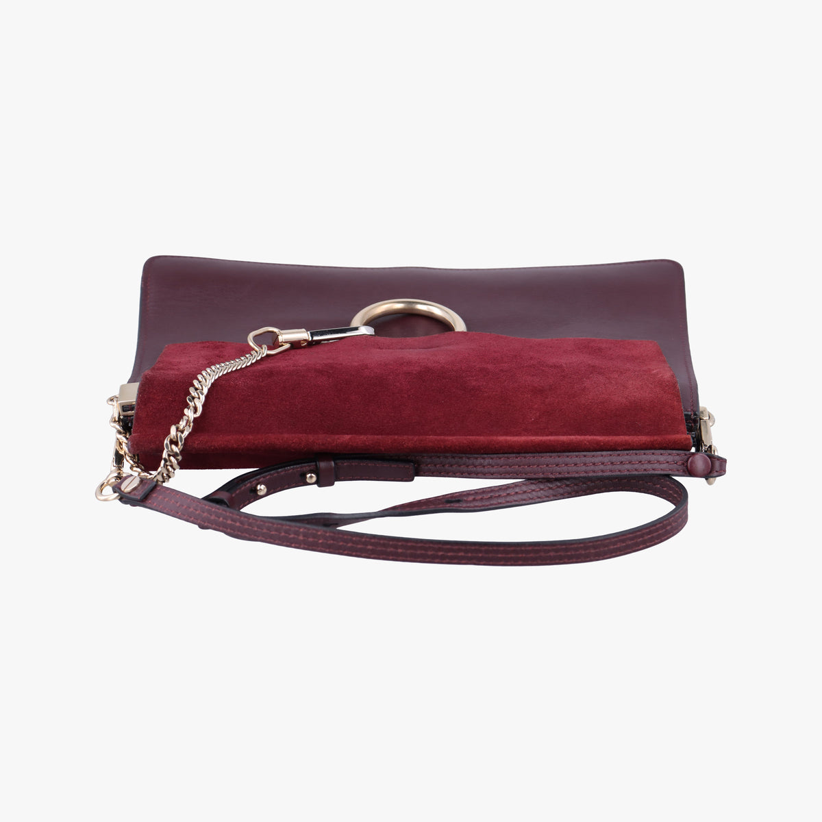 Vintage Chloe FAYE Burgundy Suede × leather  shoulderbag | stylenewstar