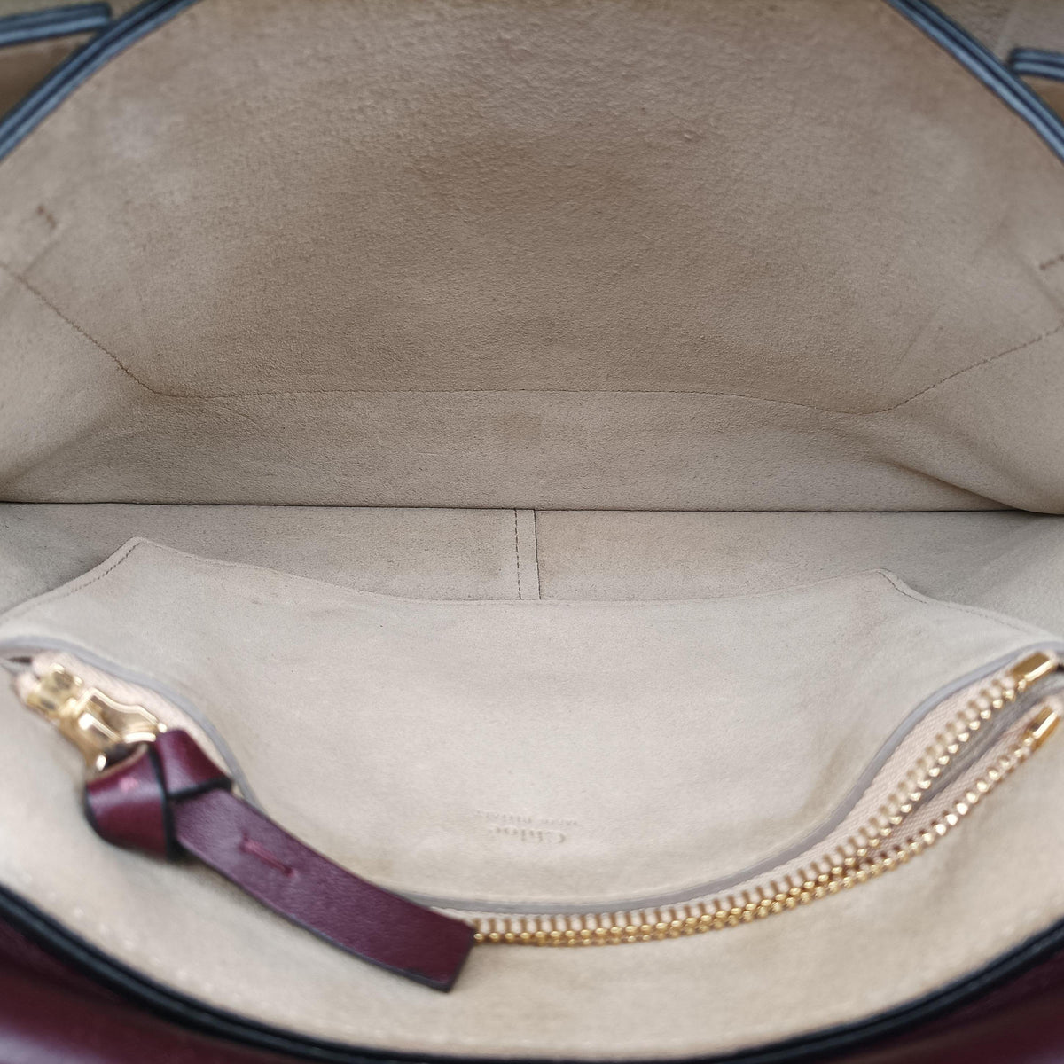 Vintage Chloe FAYE Burgundy Suede × leather  shoulderbag | stylenewstar