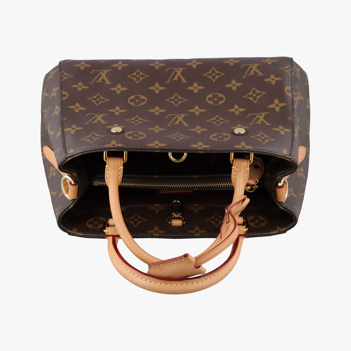 Pre-owned Louis Vuitton Montaigne BB Brown Monogram canvas×calf leather M41055 shoulderbag | stylenewstar
