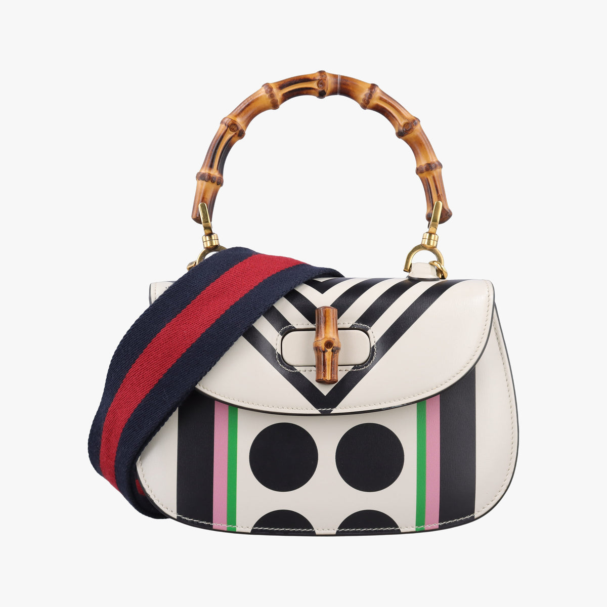 Pre-owned Gucci New Bamboo Multicolor Leather 675797 shoulderbag | stylenewstar