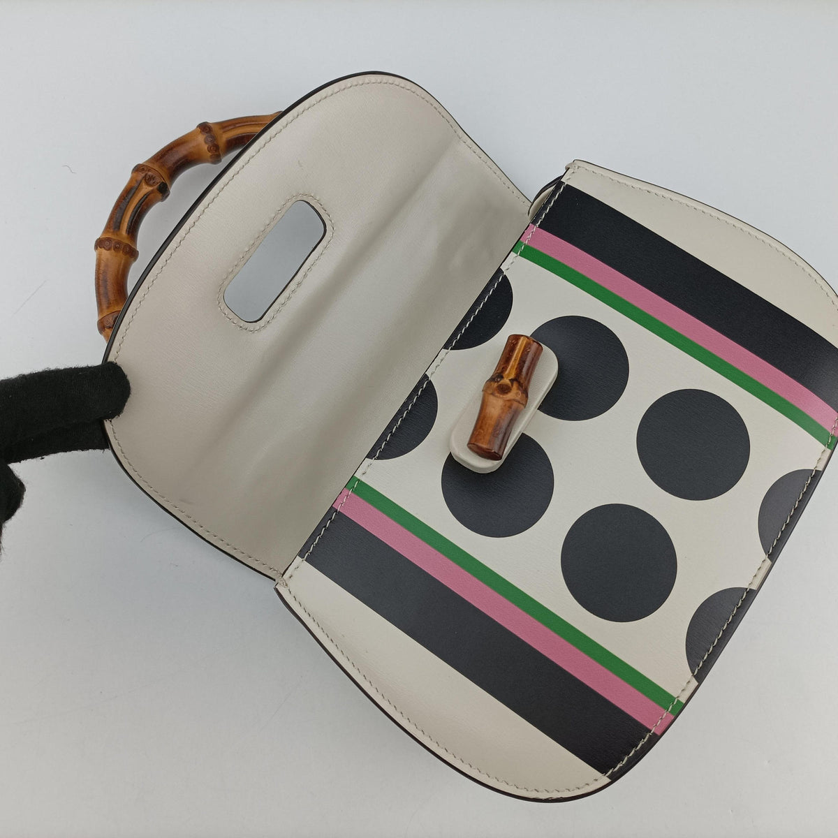 Pre-owned Gucci New Bamboo Multicolor Leather 675797 shoulderbag | stylenewstar