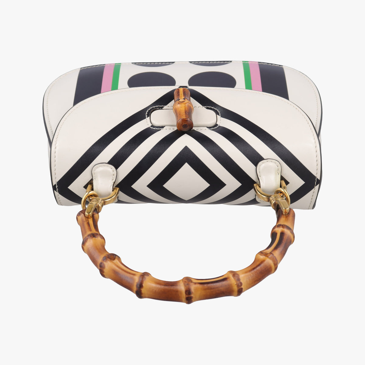 Pre-owned Gucci New Bamboo Multicolor Leather 675797 shoulderbag | stylenewstar
