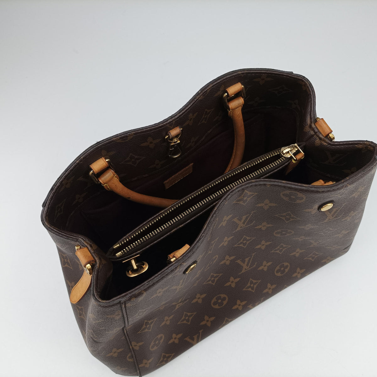 Pre-owned Louis Vuitton MONTAIGNE MM Brown Monogram Canvas M41056 shoulderbag | stylenewstar
