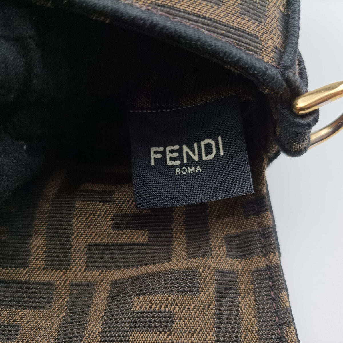 Pre-owned Fendi BAGUETTE Brown canvas 8BS017 shoulderbag | stylenewstar