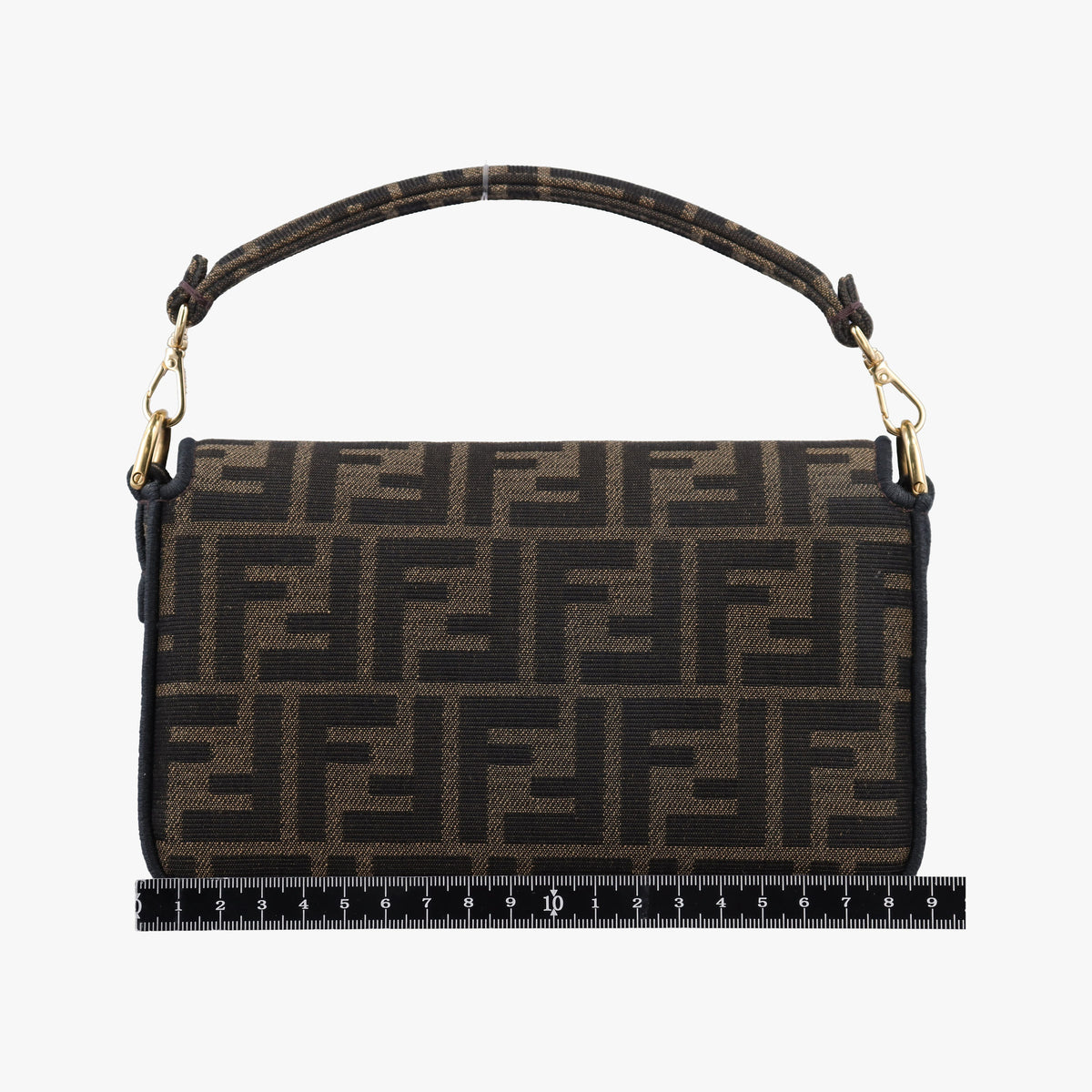Pre-owned Fendi BAGUETTE Brown canvas 8BS017 shoulderbag | stylenewstar