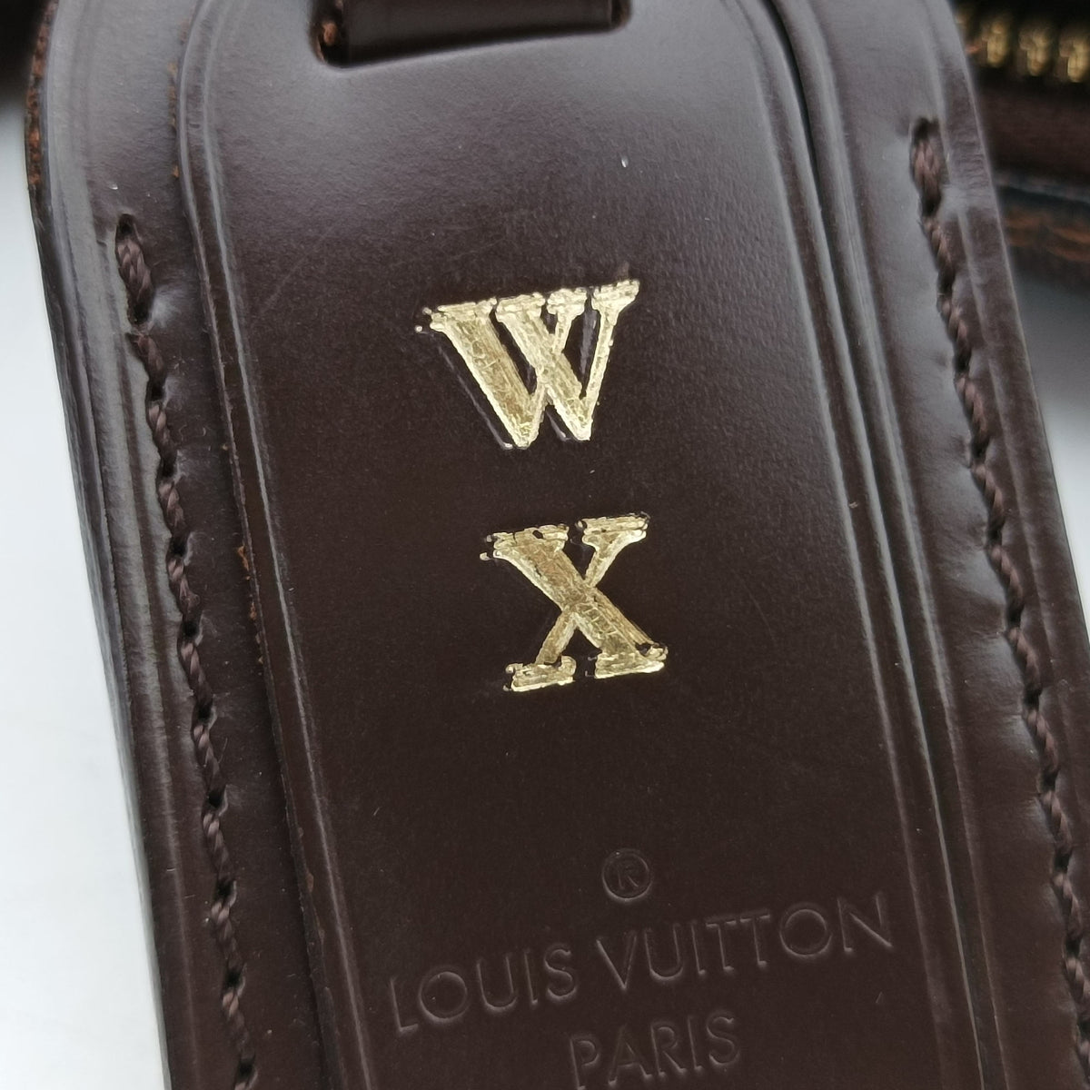 Pre-owned Louis Vuitton Porte Documents Voyage EBENE Damier Canvas N41124 handbag | stylenewstar