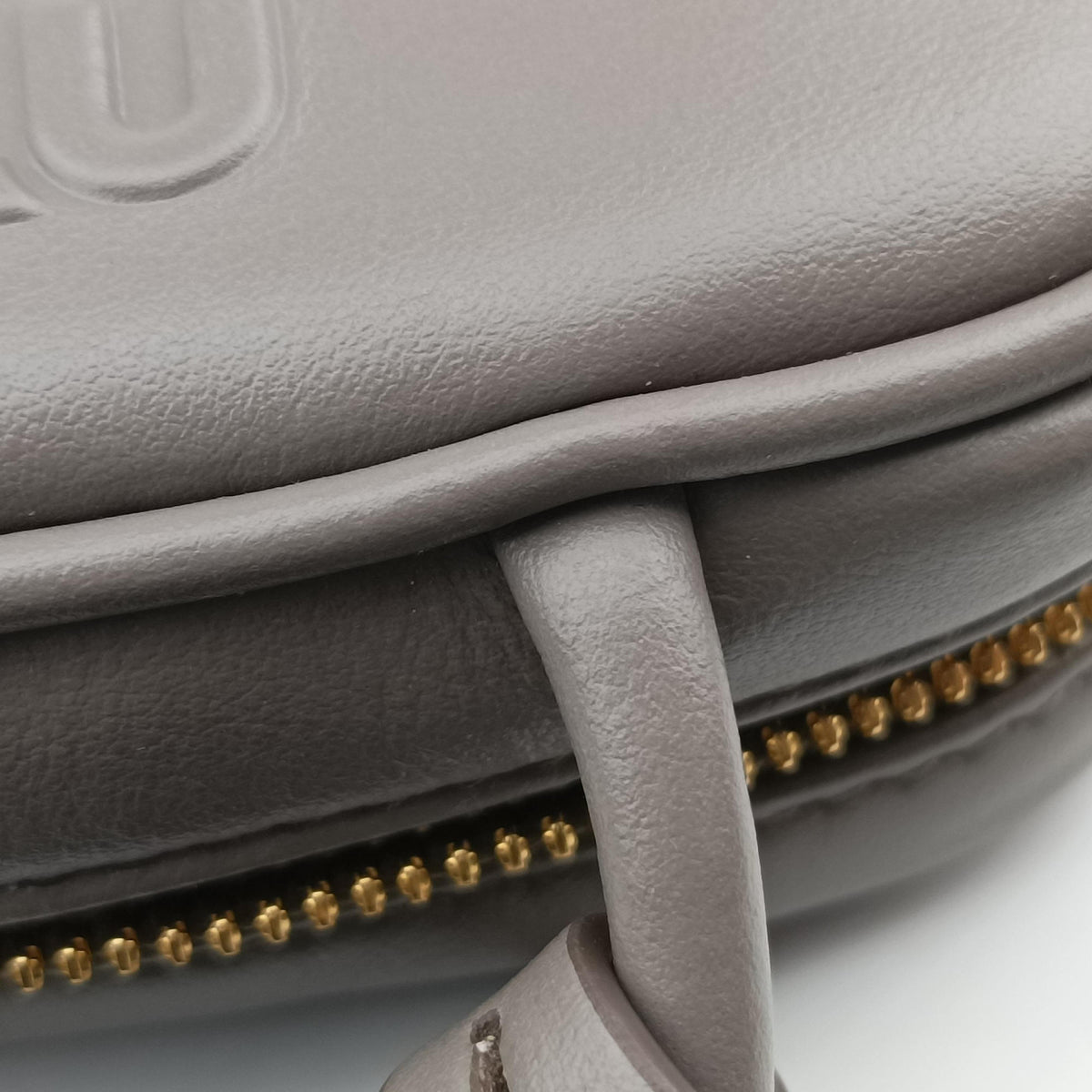 Pre-owned Miu Miu Beau Micro Grey Leather  handbag | stylenewstar