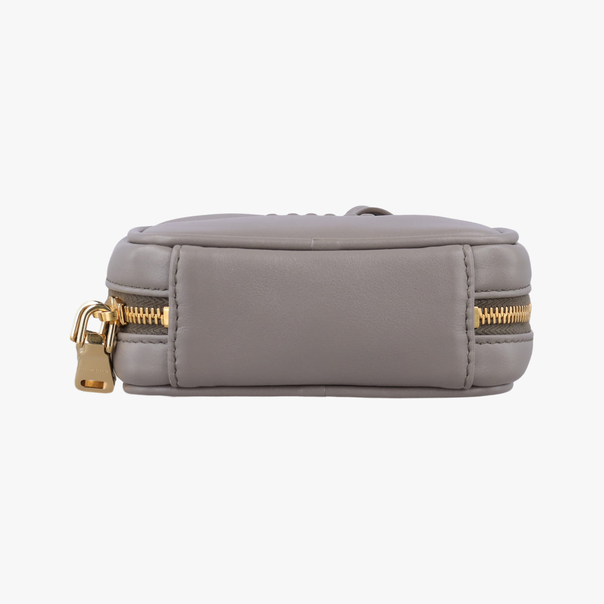 Pre-owned Miu Miu Beau Micro Grey Leather  handbag | stylenewstar