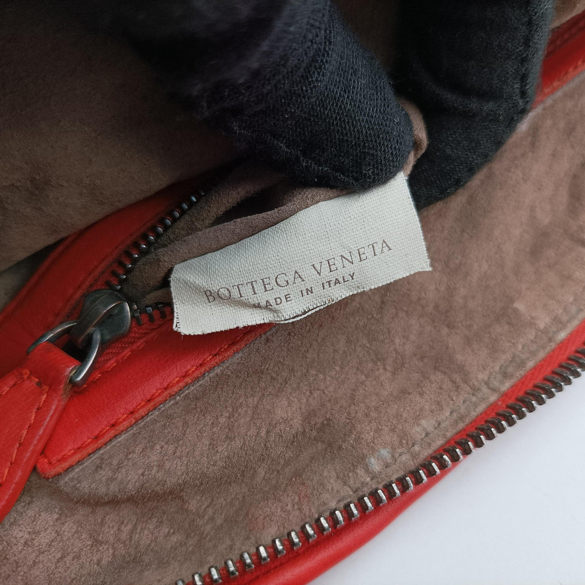 Secondhand Bottega Veneta NODINI Intrecciato Red lambskin  shoulderbag | stylenewstar