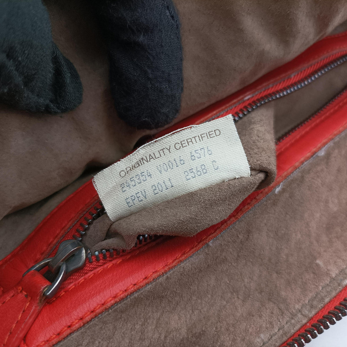 Secondhand Bottega Veneta NODINI Intrecciato Red lambskin  shoulderbag | stylenewstar