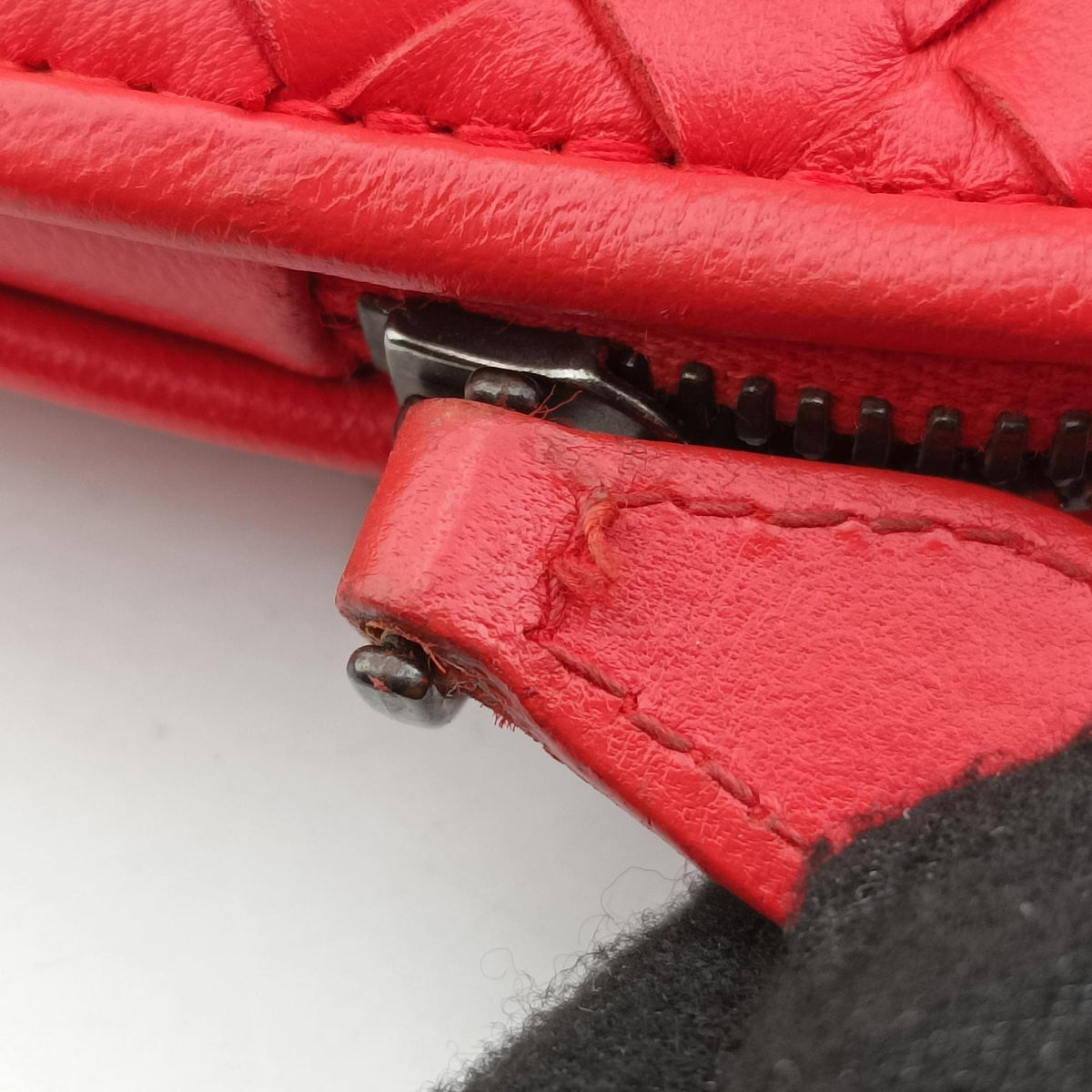 Secondhand Bottega Veneta NODINI Intrecciato Red lambskin  shoulderbag | stylenewstar