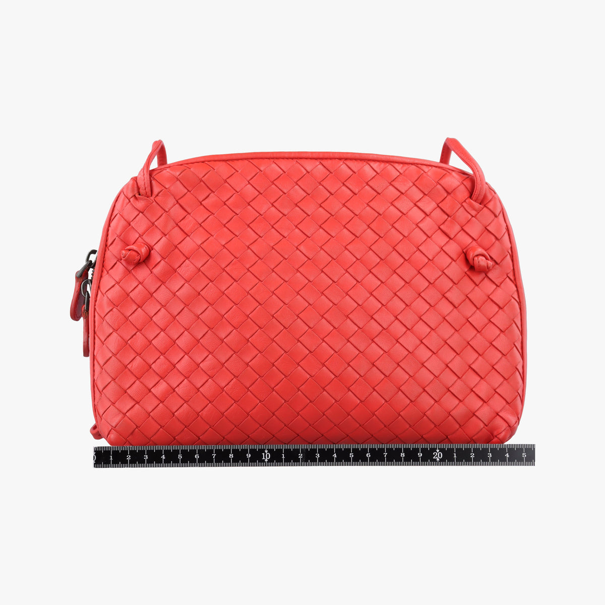 Secondhand Bottega Veneta NODINI Intrecciato Red lambskin  shoulderbag | stylenewstar