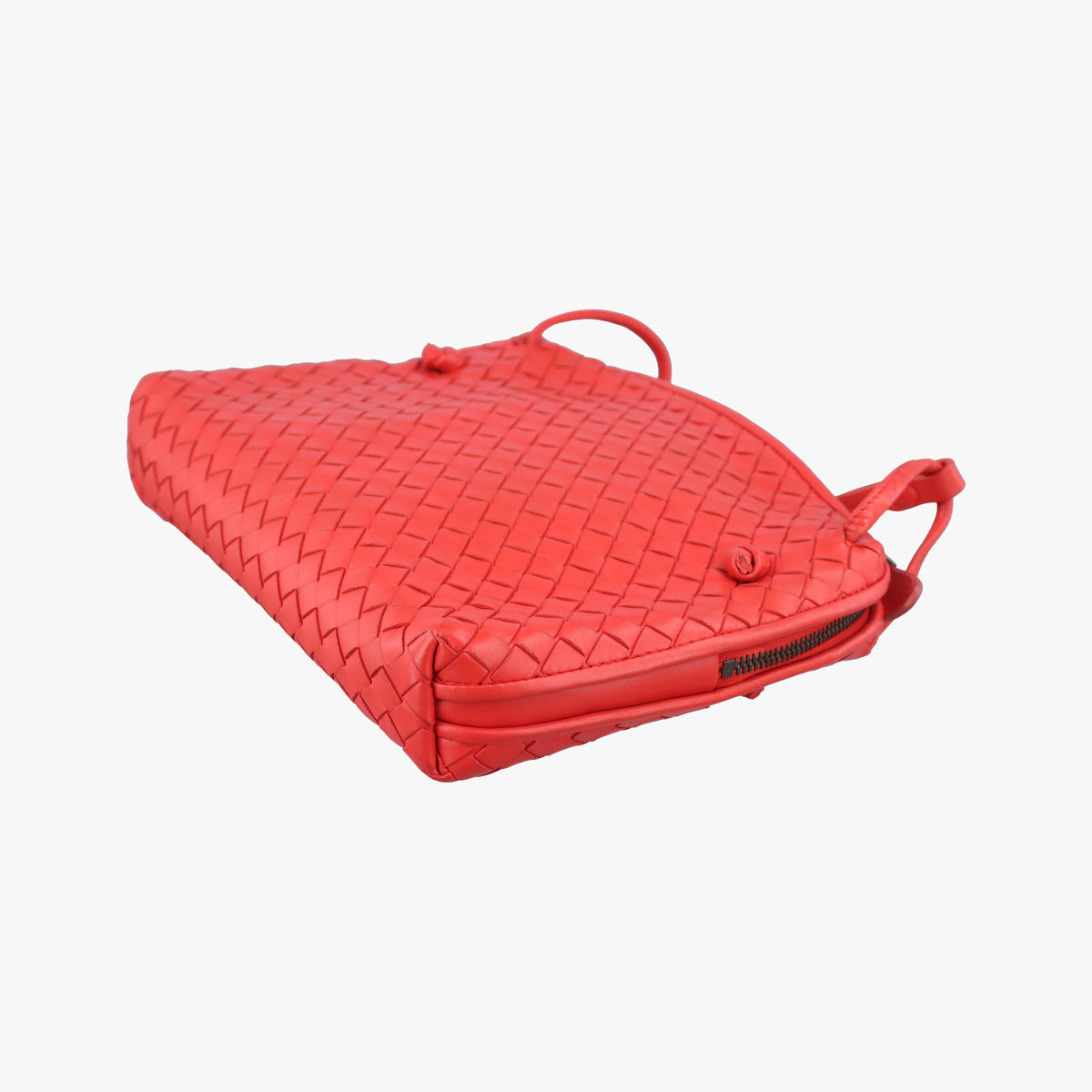 Secondhand Bottega Veneta NODINI Intrecciato Red lambskin  shoulderbag | stylenewstar