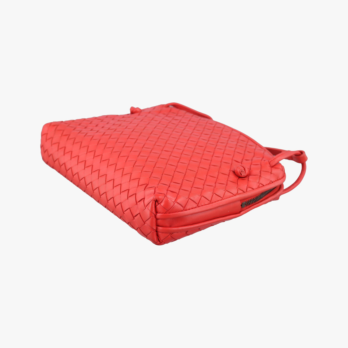Secondhand Bottega Veneta NODINI Intrecciato Red lambskin  shoulderbag | stylenewstar