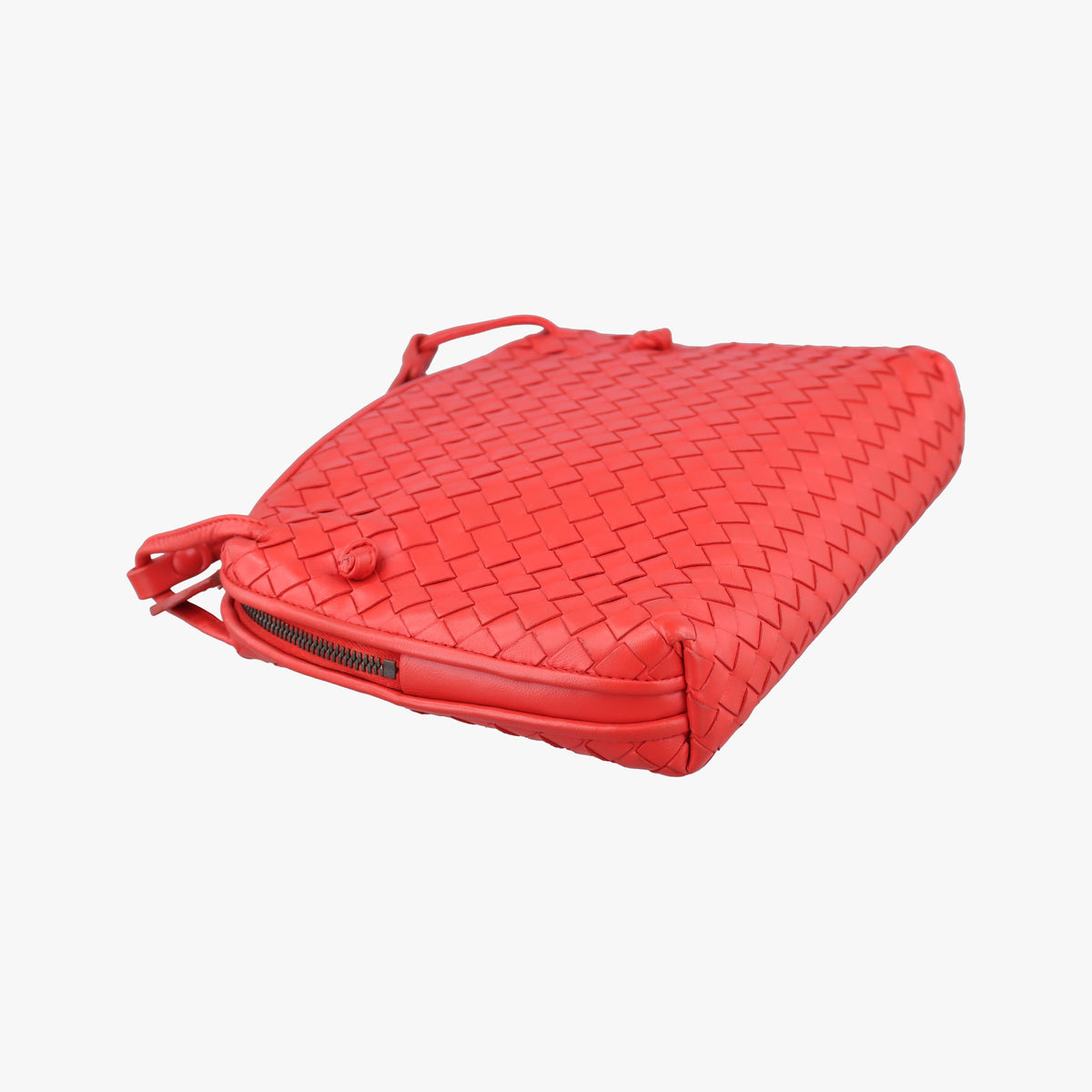 Secondhand Bottega Veneta NODINI Intrecciato Red lambskin  shoulderbag | stylenewstar