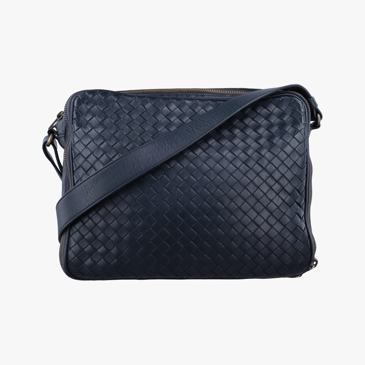 Vintage Bottega Veneta Intrecciato Navy lambskin  shoulderbag | stylenewstar