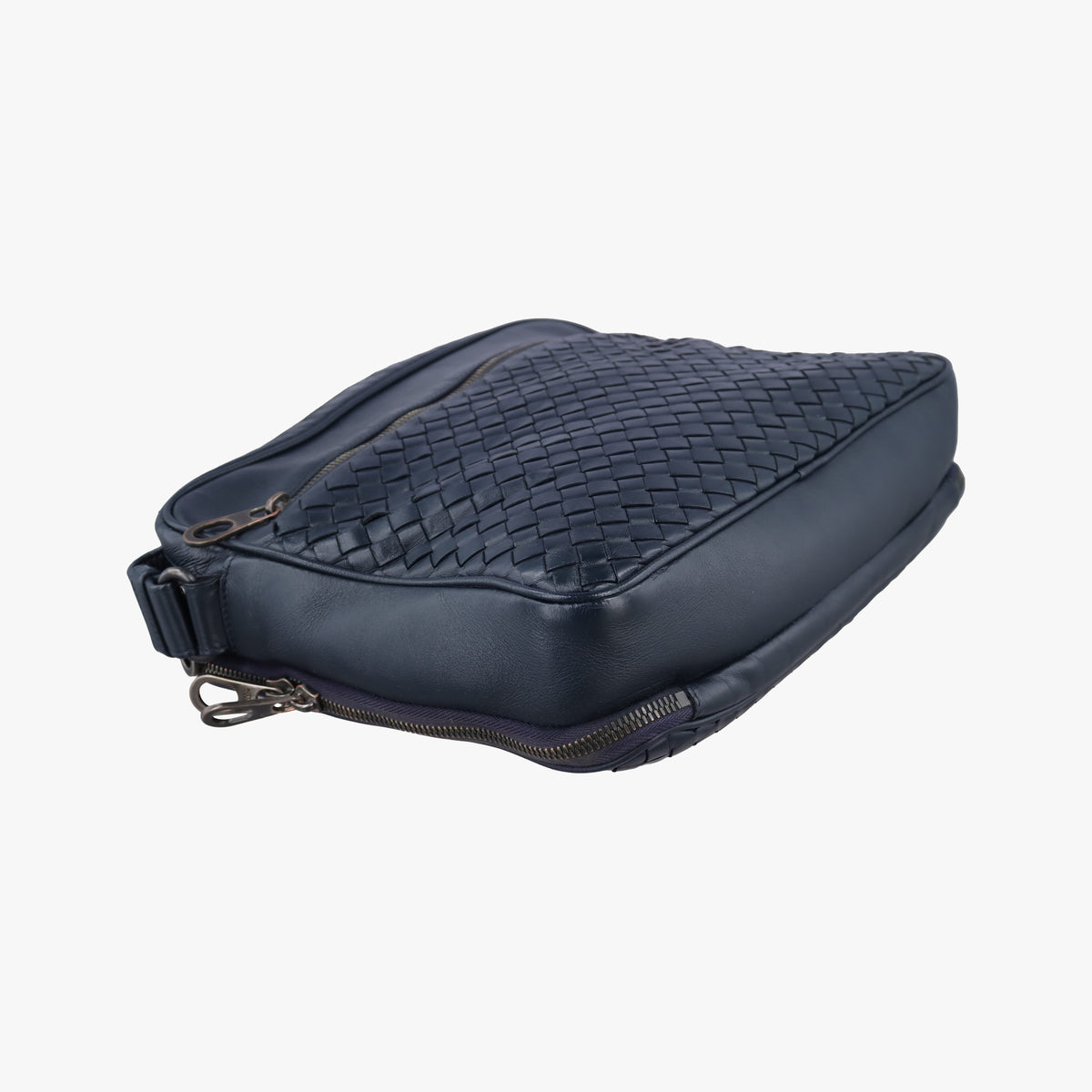 Vintage Bottega Veneta Intrecciato Navy lambskin  shoulderbag | stylenewstar