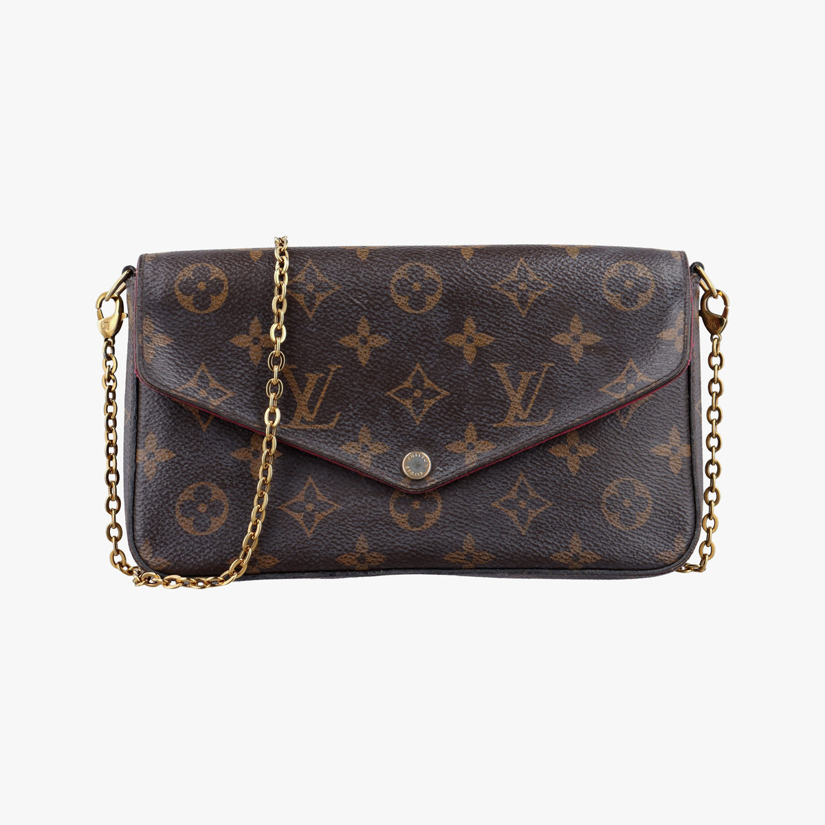 Pre-owned Louis Vuitton Pochette FeLICIE Brown Monogram Canvas M61276 shoulderbag | stylenewstar