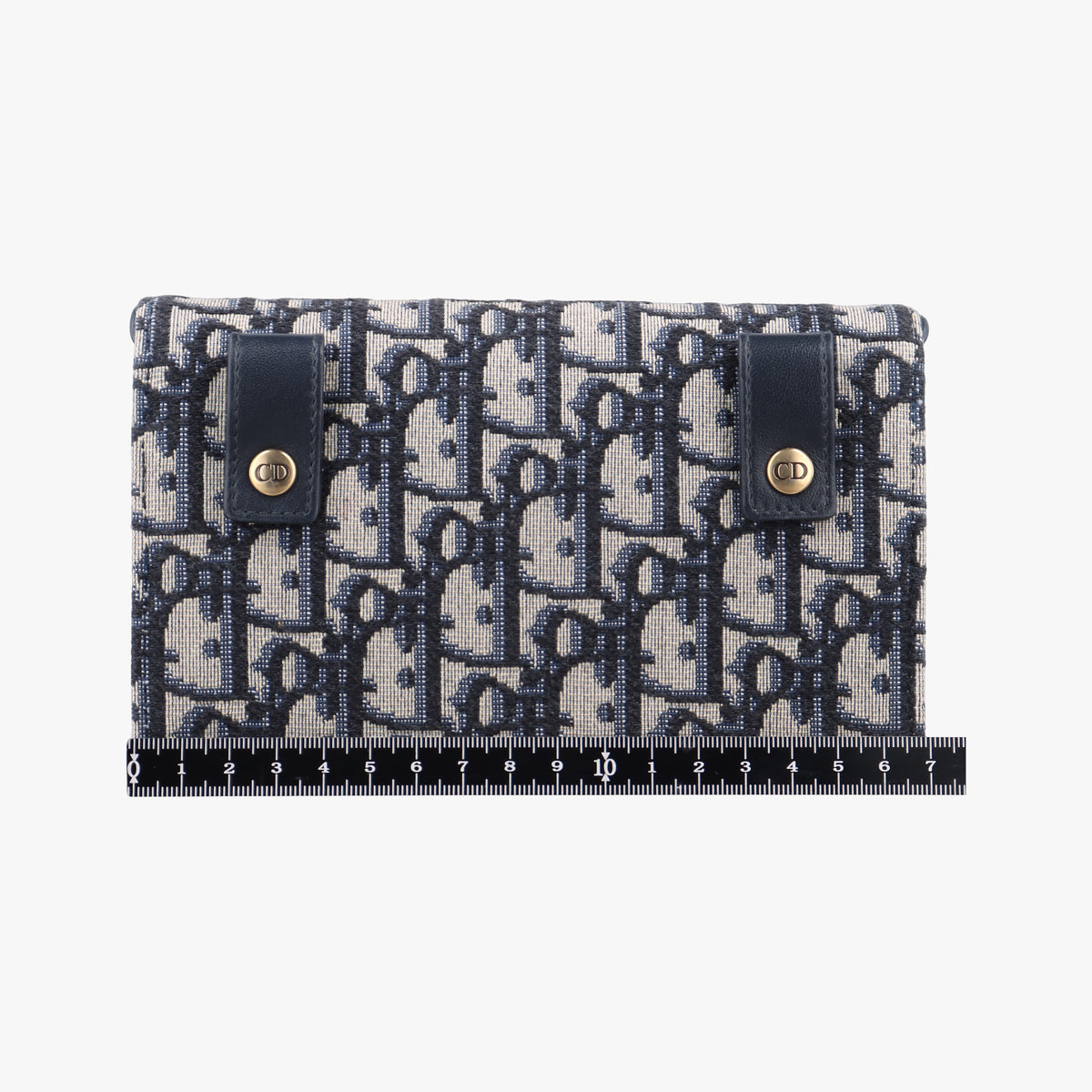 Pre-owned Christian Dior Saddle Navy Jacquard x Leather  bum bag/waist bag | stylenewstar