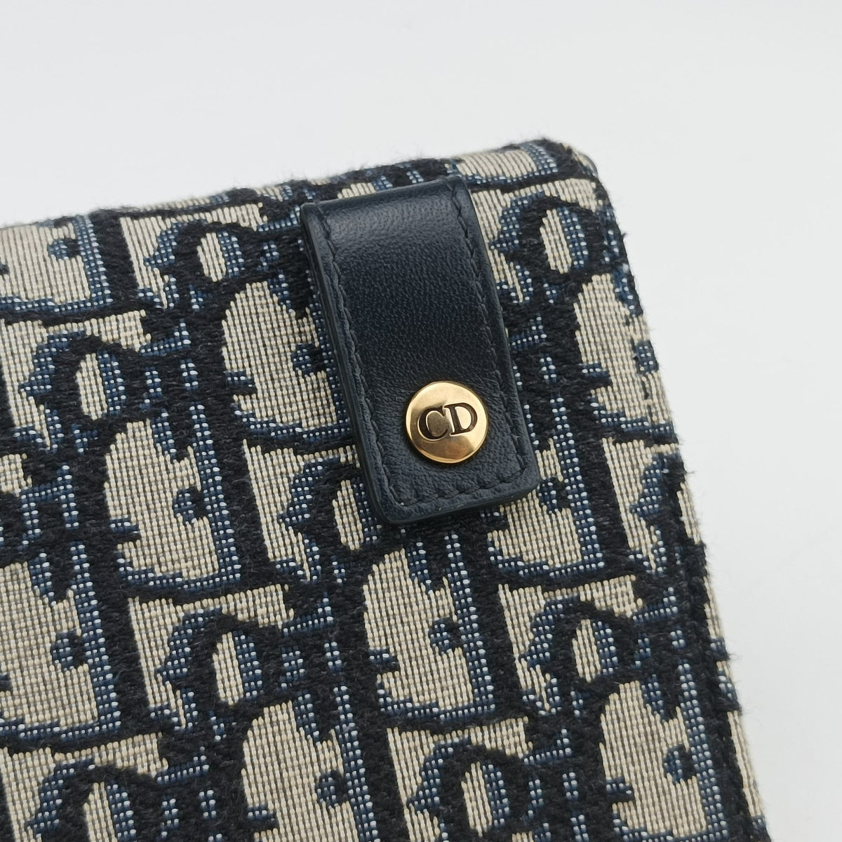 Pre-owned Christian Dior Saddle Navy Jacquard x Leather  bum bag/waist bag | stylenewstar