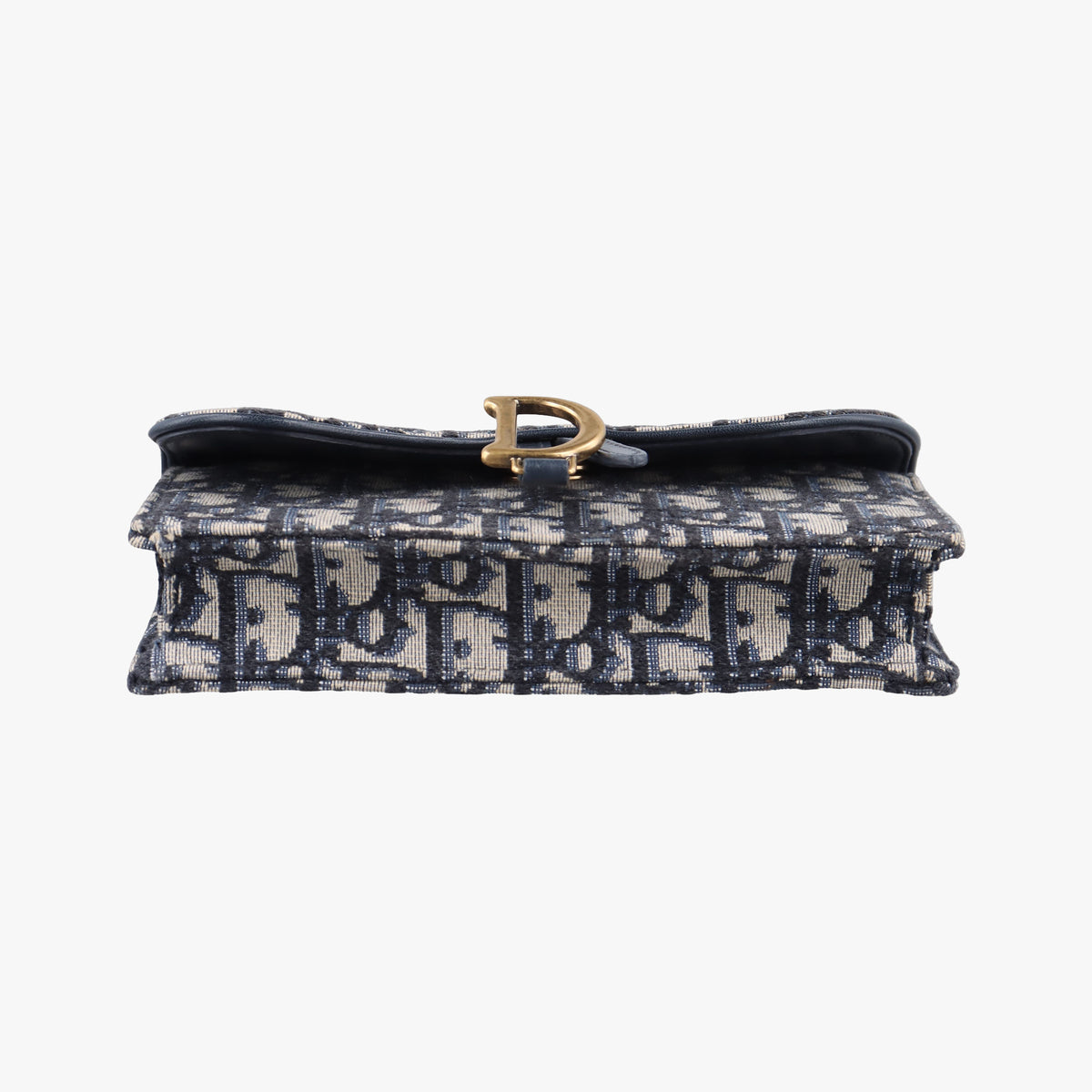 Pre-owned Christian Dior Saddle Navy Jacquard x Leather  bum bag/waist bag | stylenewstar