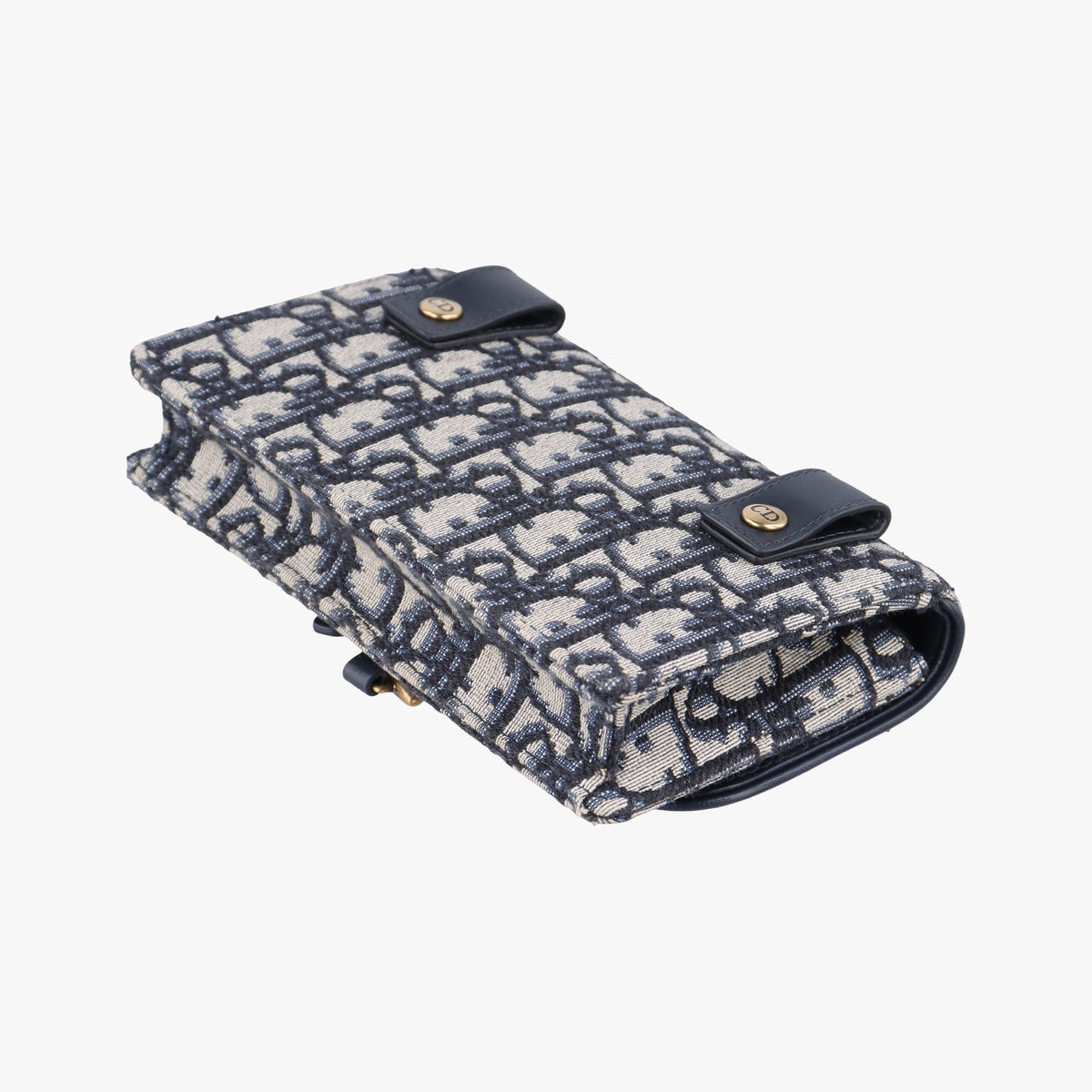 Pre-owned Christian Dior Saddle Navy Jacquard x Leather  bum bag/waist bag | stylenewstar