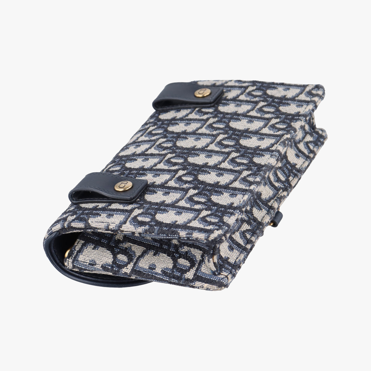 Pre-owned Christian Dior Saddle Navy Jacquard x Leather  bum bag/waist bag | stylenewstar
