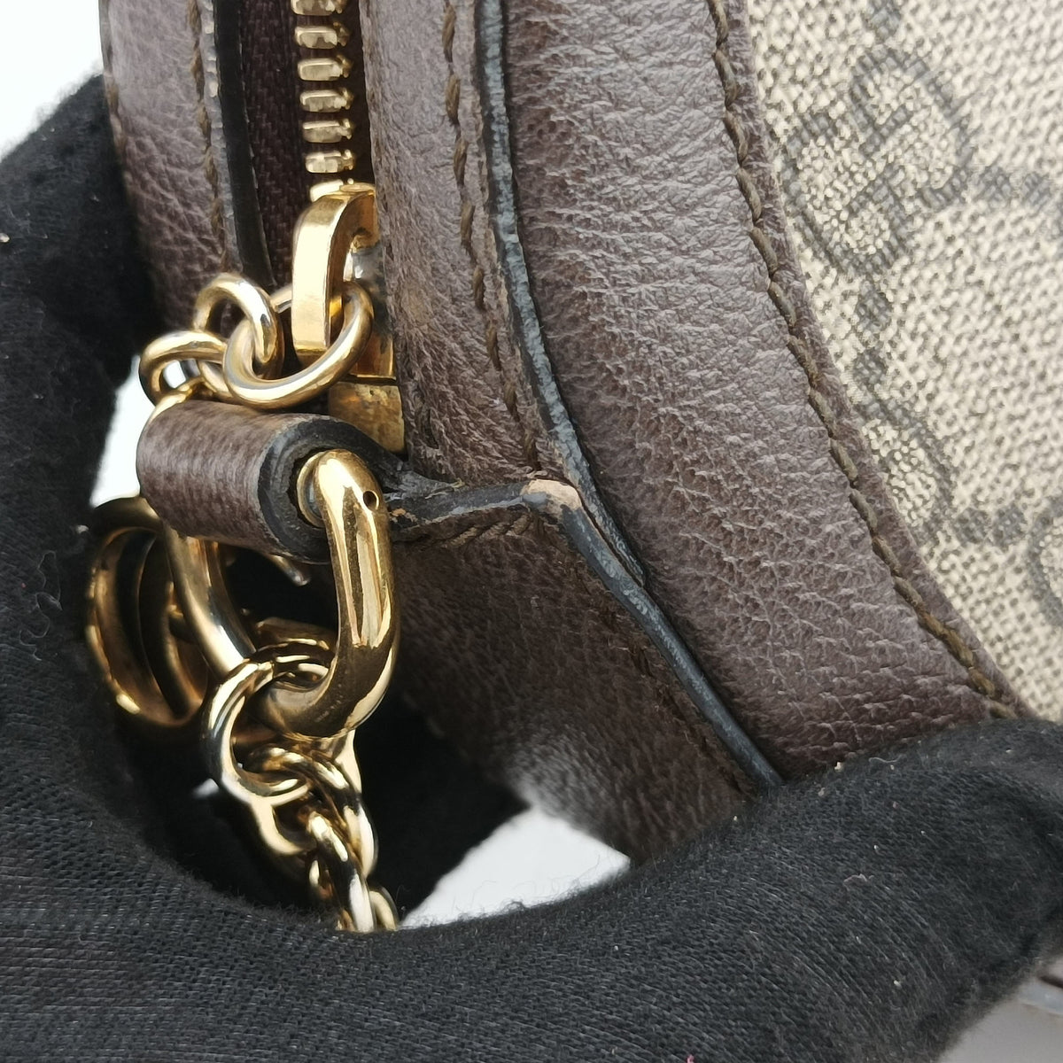 Secondhand Gucci Ophidia Brown×beige PVC coated canvas×Leather 550618 shoulderbag | stylenewstar