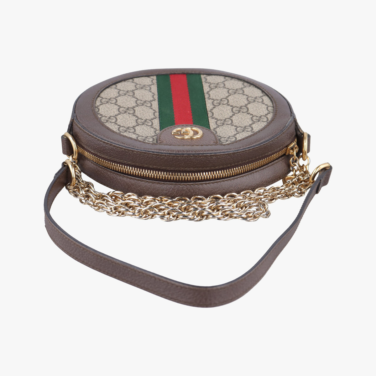 Secondhand Gucci Ophidia Brown×beige PVC coated canvas×Leather 550618 shoulderbag | stylenewstar