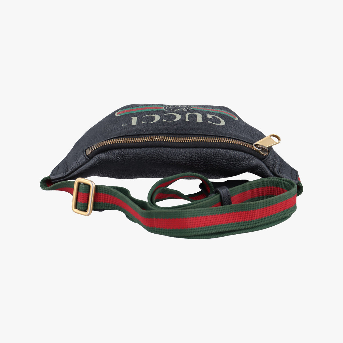 Secondhand Gucci Print Black Leather 527792 bum bag/waist bag | stylenewstar