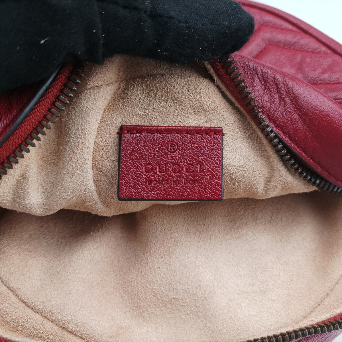 Pre-owned Gucci GG Marmont Red Leather 550154 shoulderbag | stylenewstar