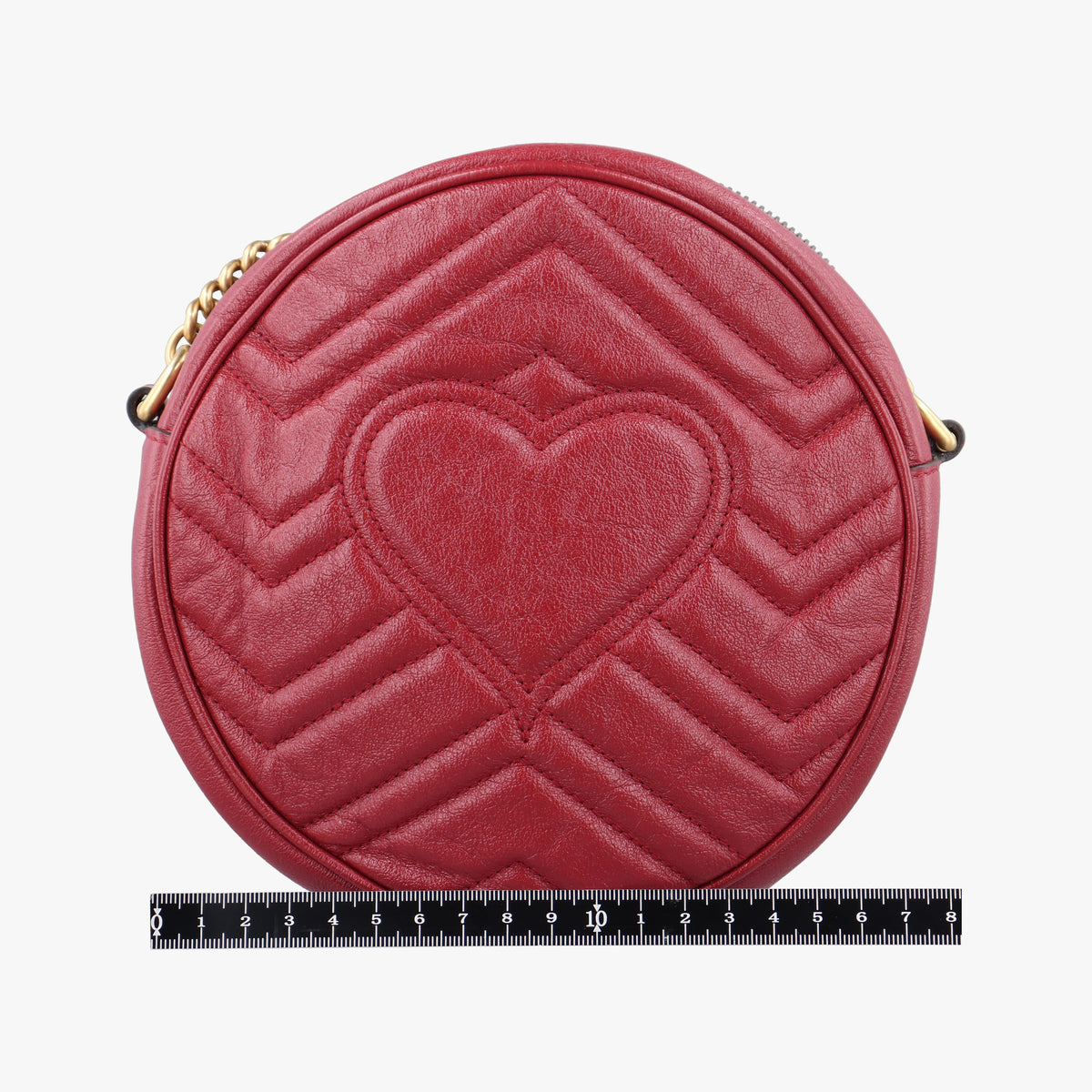 Pre-owned Gucci GG Marmont Red Leather 550154 shoulderbag | stylenewstar