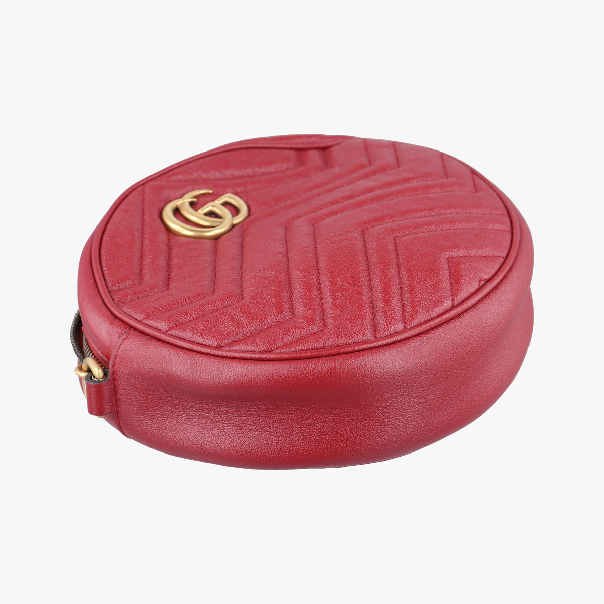 Pre-owned Gucci GG Marmont Red Leather 550154 shoulderbag | stylenewstar