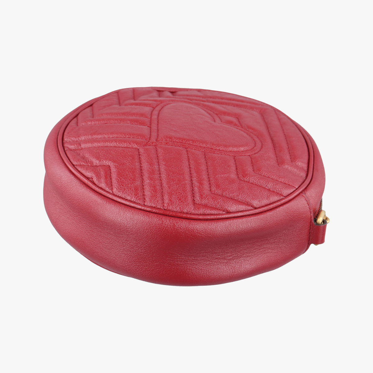 Pre-owned Gucci GG Marmont Red Leather 550154 shoulderbag | stylenewstar