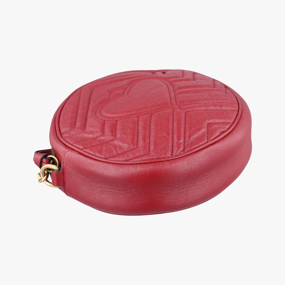 Pre-owned Gucci GG Marmont Red Leather 550154 shoulderbag | stylenewstar