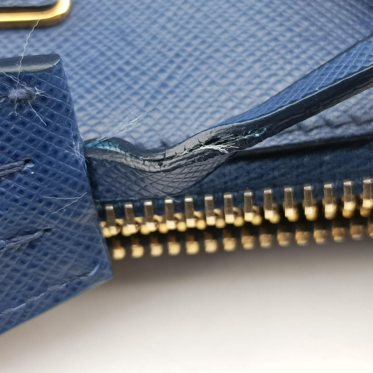 Pre-owned Prada Galleria Blue SAFFIANO Leather BN2274 shoulderbag | stylenewstar