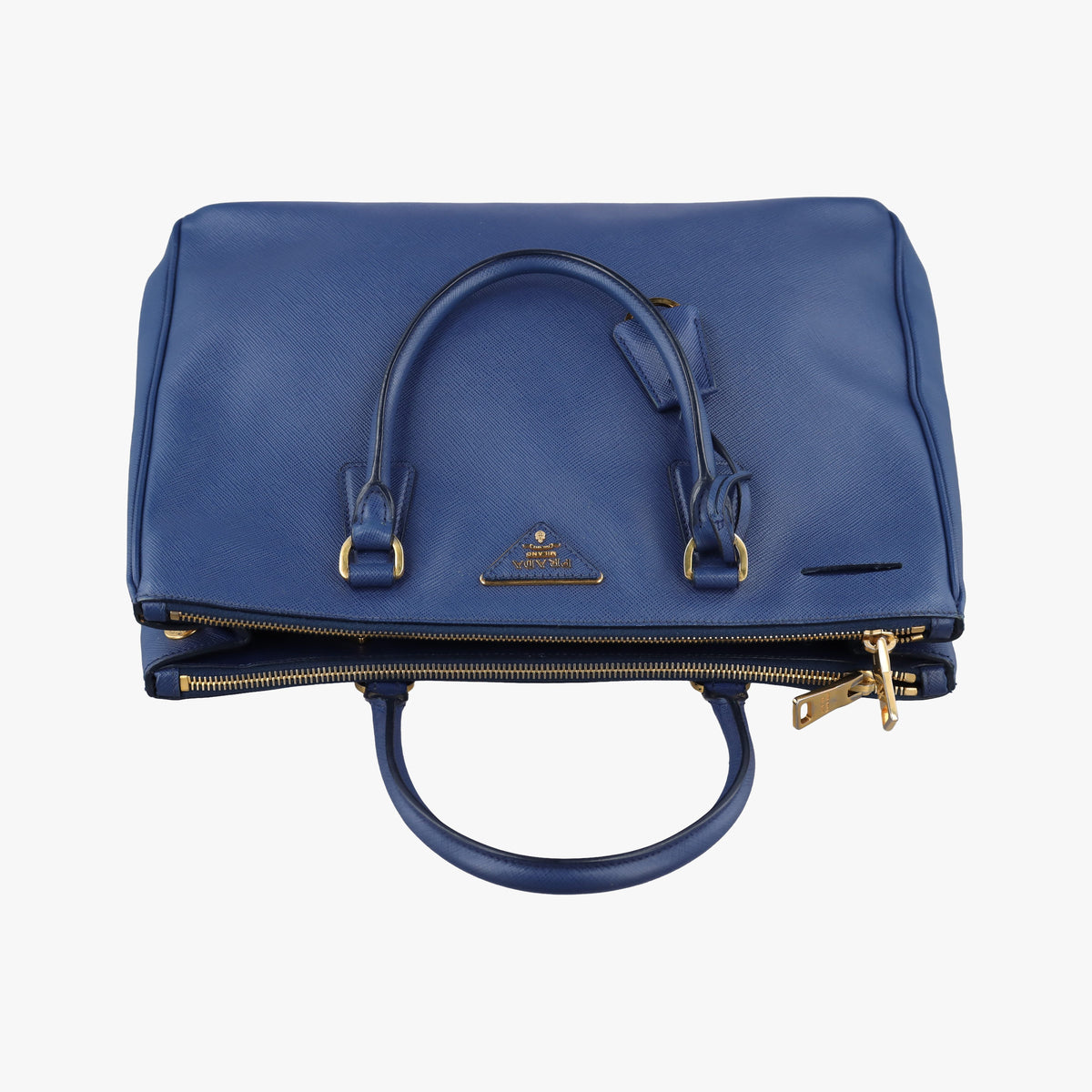 Pre-owned Prada Galleria Blue SAFFIANO Leather BN2274 shoulderbag | stylenewstar