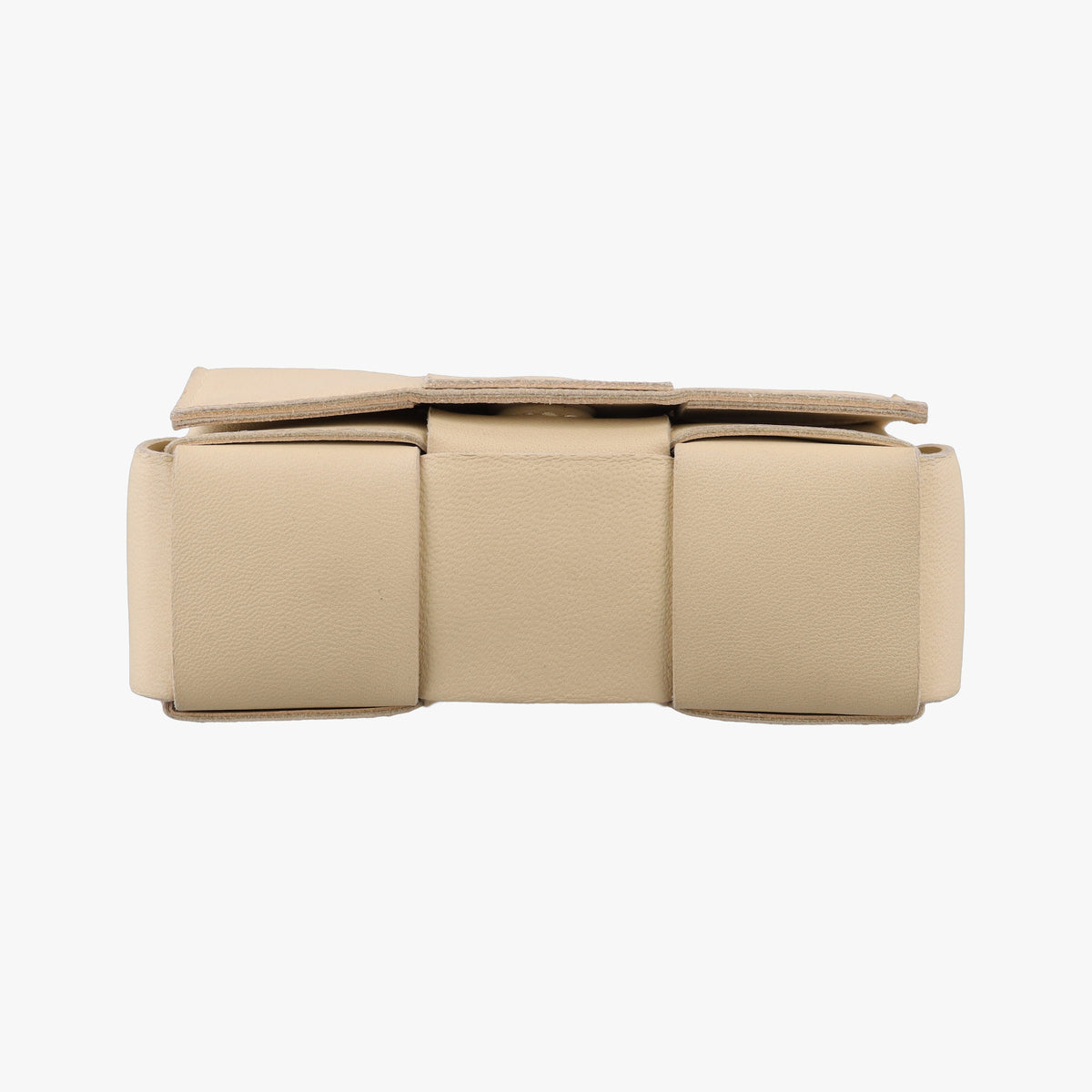Pre-owned Bottega Veneta candy cassette Beige lambskin  shoulderbag | stylenewstar
