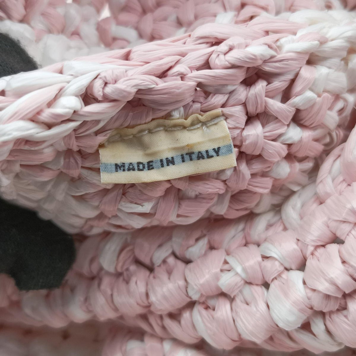 Pre-owned Prada Effect Crochet Pink Raffia  shoulderbag | stylenewstar