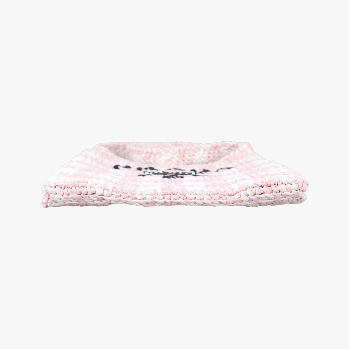 Pre-owned Prada Effect Crochet Pink Raffia  shoulderbag | stylenewstar