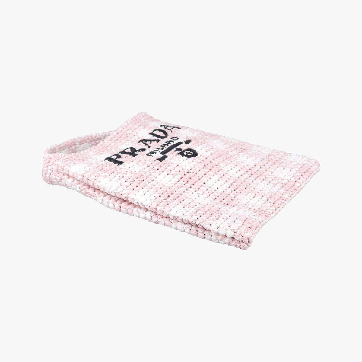 Pre-owned Prada Effect Crochet Pink Raffia  shoulderbag | stylenewstar