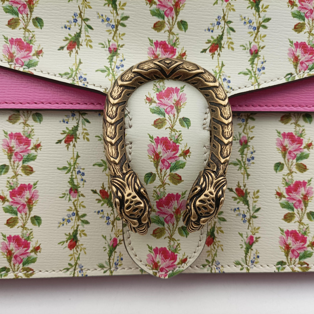Secondhand Gucci Dionysus White×Pink×Multicolour Leather 400249 shoulderbag | stylenewstar
