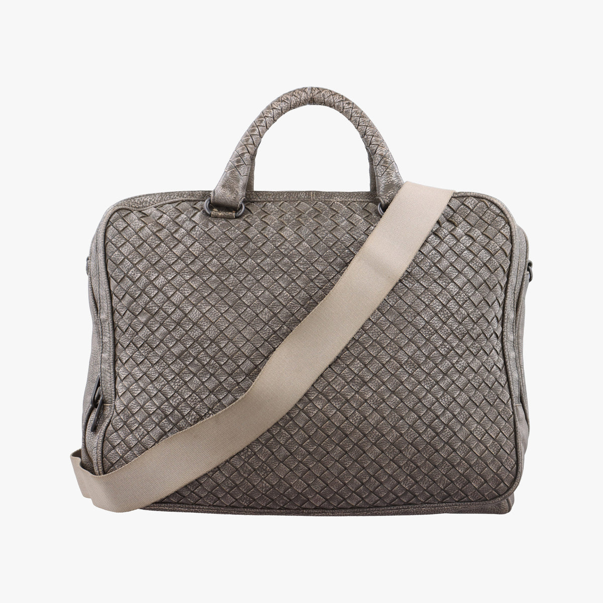 Secondhand Bottega Veneta Intrecciato Grey lambskin  shoulderbag | stylenewstar