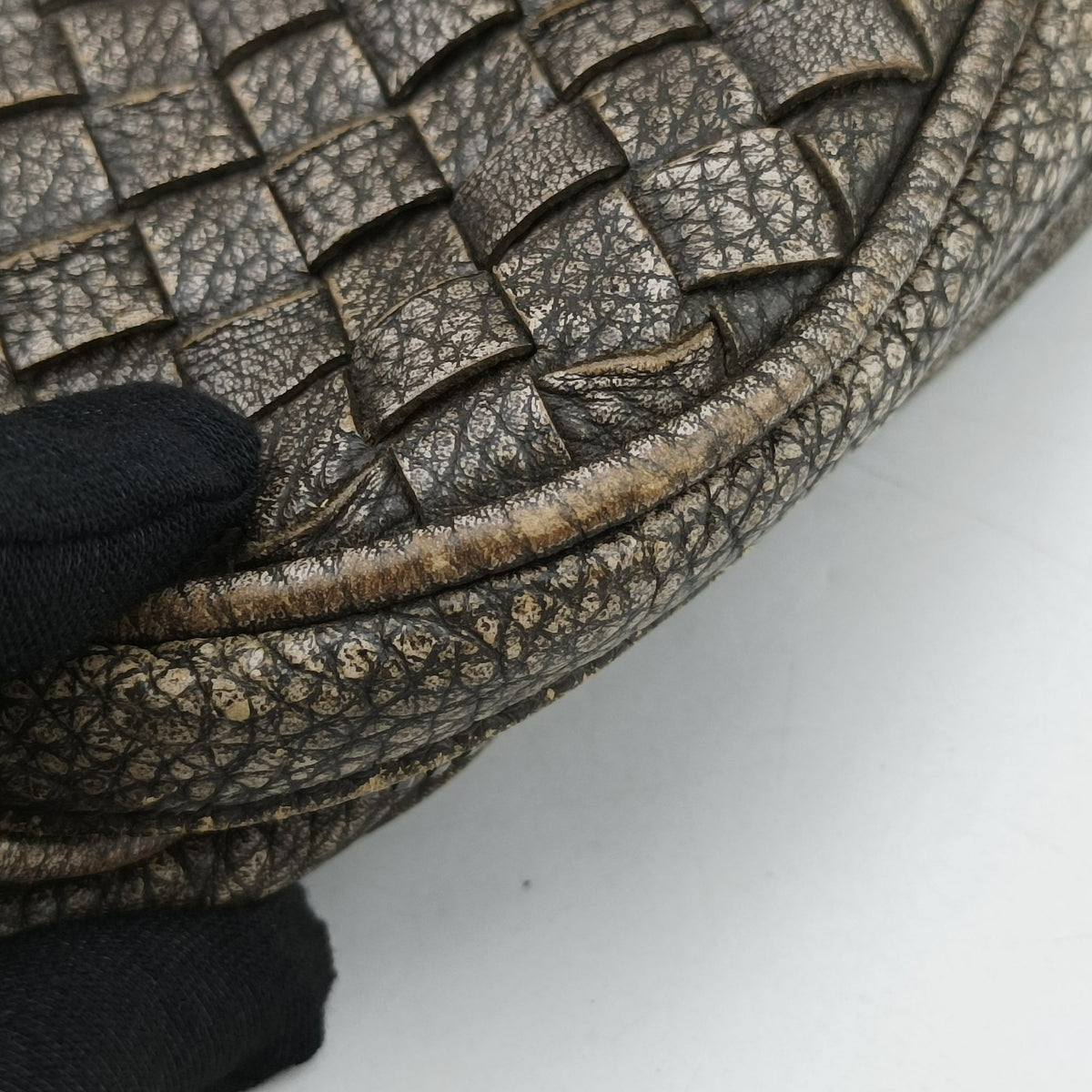Secondhand Bottega Veneta Intrecciato Grey lambskin  shoulderbag | stylenewstar