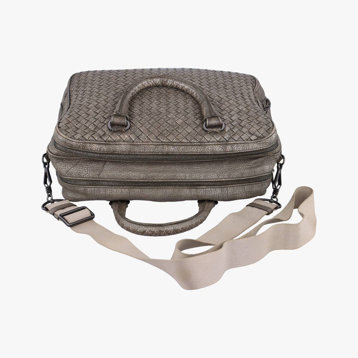Secondhand Bottega Veneta Intrecciato Grey lambskin  shoulderbag | stylenewstar