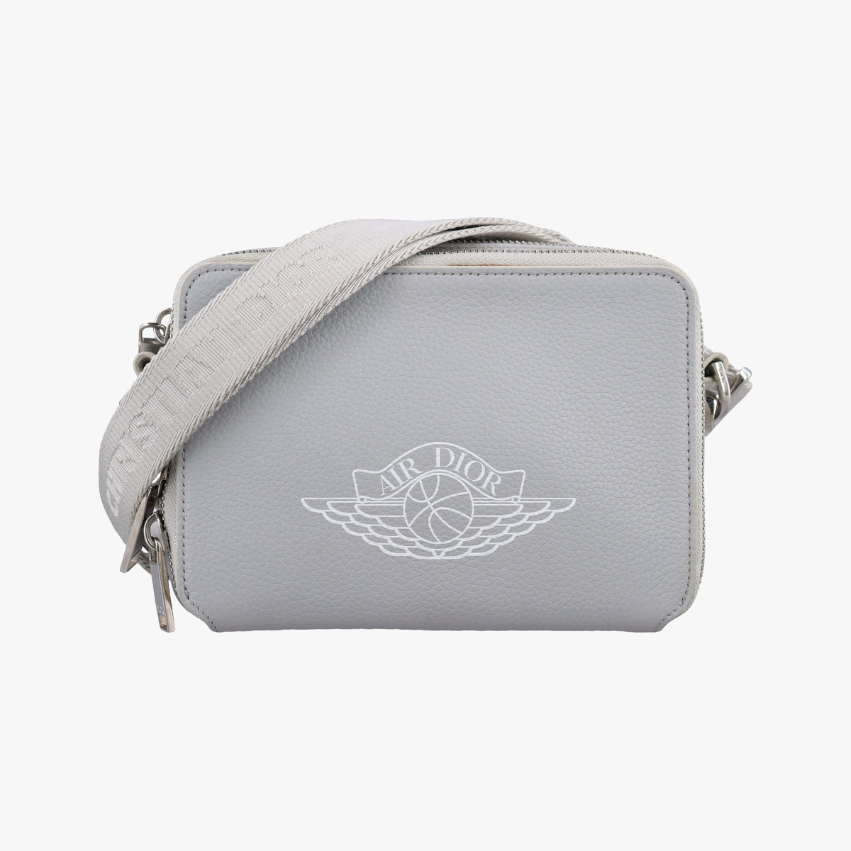Vintage Christian Dior Air Jordan Wings Messenger Grey Leather  shoulderbag | stylenewstar