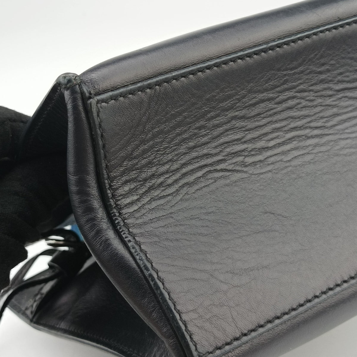 Secondhand Balenciaga Padlock Nude Marble Black Leather  shoulderbag | stylenewstar