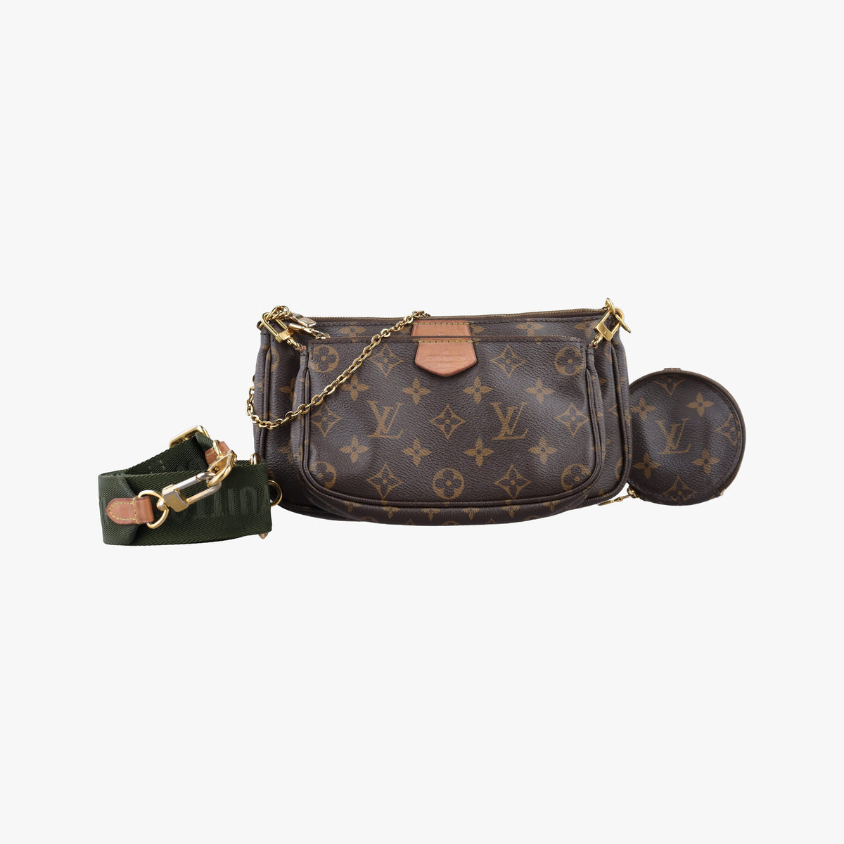 Pre-owned Louis Vuitton MULTI POCHETTE ACCESSOIRES brown×khaki Monogram Canvas M44813 shoulderbag | stylenewstar