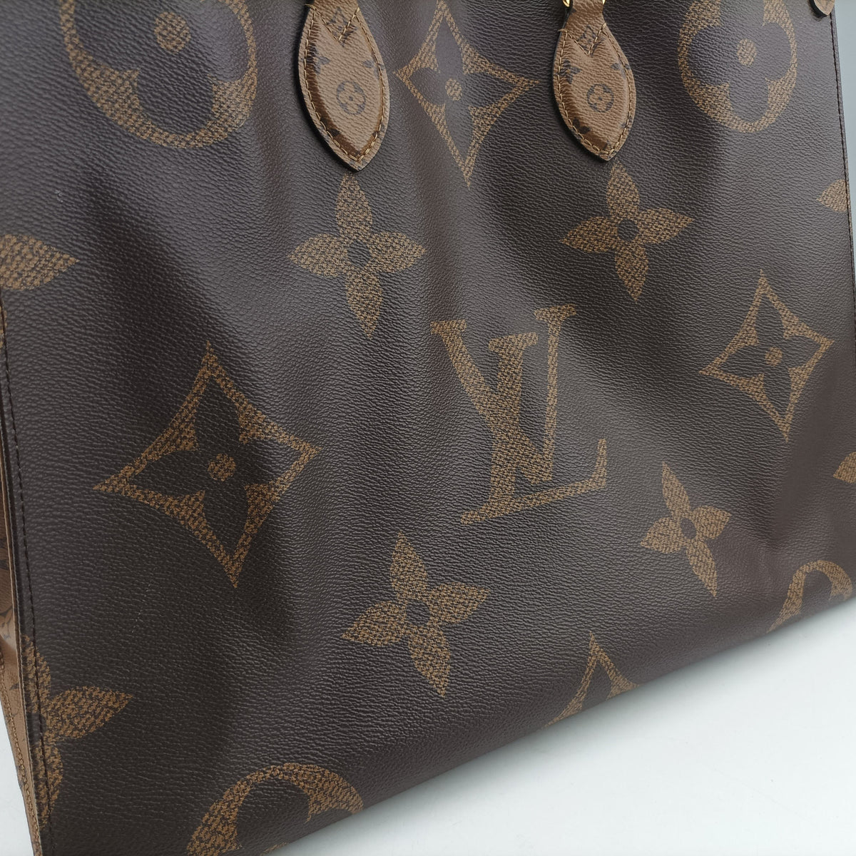 Secondhand Louis Vuitton On The Go GM Brown Monogram Reverse M44576 shoulderbag | stylenewstar